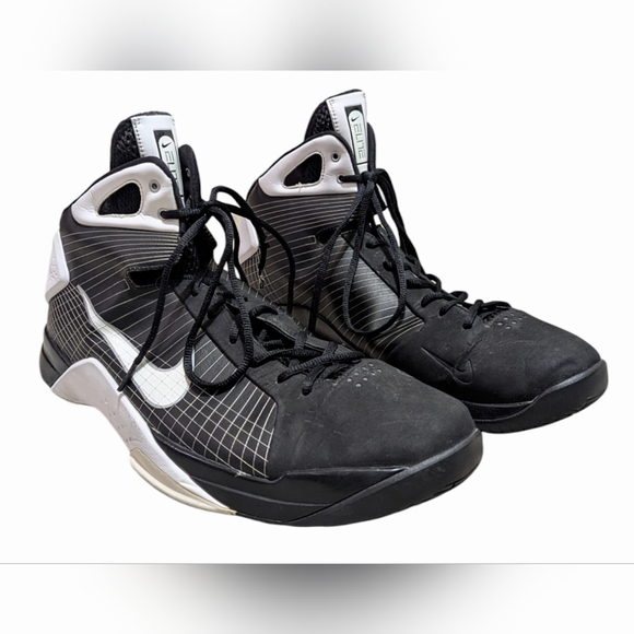 Nike '08 Hyperdunks Men's Size 18 Black/White Suede Mesh Athletic High-Tops - Picture 1 of 16